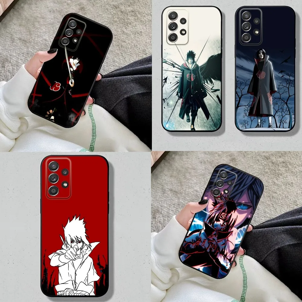 Cool Uchiha S-Sasuke Phone Case For Samsung S24,S23,S22,S21,S20,S10,S10E,S9 Plus FE Note 20 Ultra 10,9 Plus Black Cover Shell