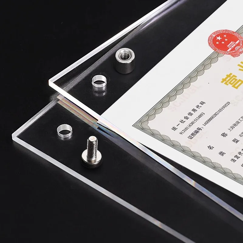 A4 Acrylic Transparent Photo Frame A3 Picture Frame Business License Photo Frame 8 Inch Authorization Letter Certificate Frame