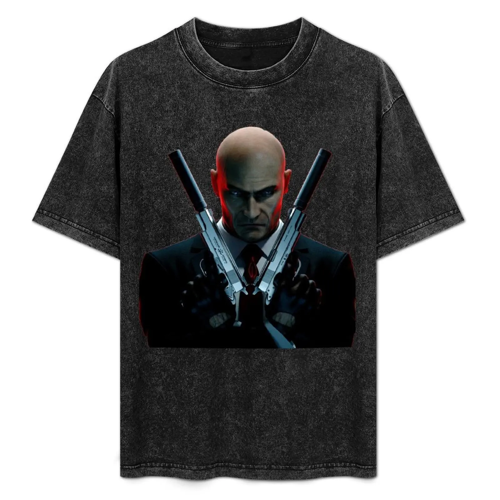 47 Agent Hitman T-Shirt Casual Street Style Short Sleeve Tee