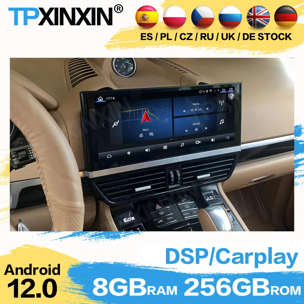 Car Radio Stereo Receiver Android For Porsche Cayman 2010 2011 2012 2013 2014-2017 GPS Navi  Automotive Multimedia Head Unit DSP