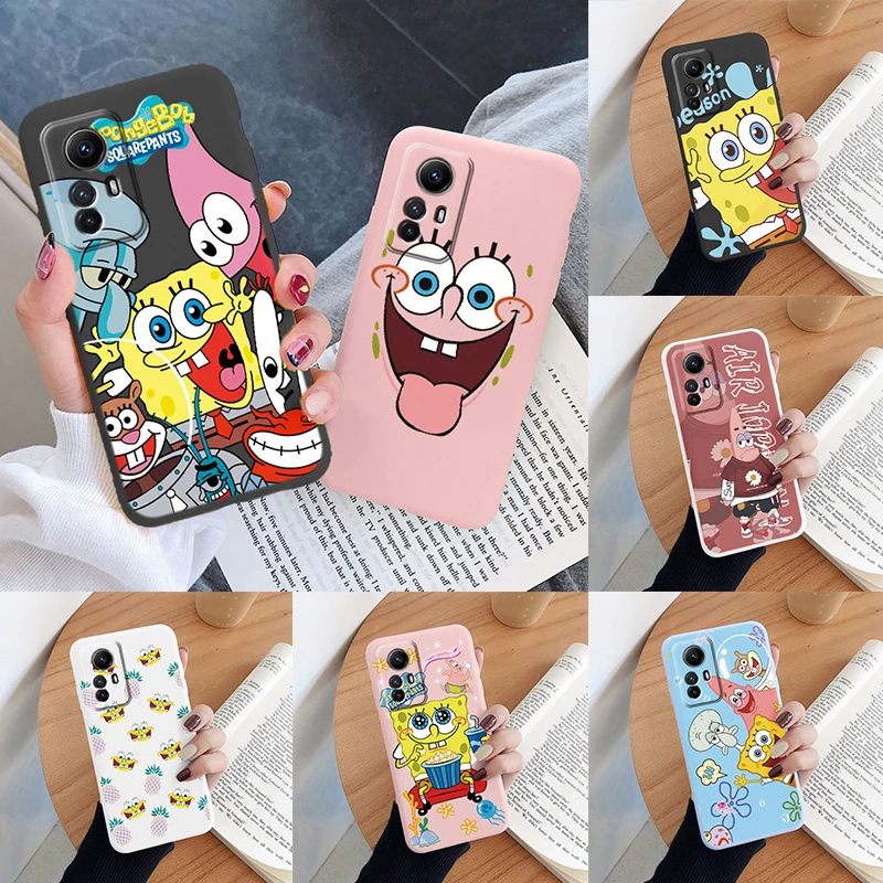 Spongebob Patrick Star For Redmi Note 12S Phone Case Funny Cartoon Soft Silicone Colour Funda Shell For Redmi Note12S Bag Matte