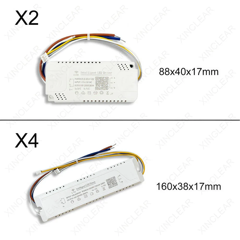 AC220V 2.4G Remote Control Intelligent LED Driver 20-40W 30-50W 40-60W 60-80W 220mA 280mA Color Changeable Dimming Transformer