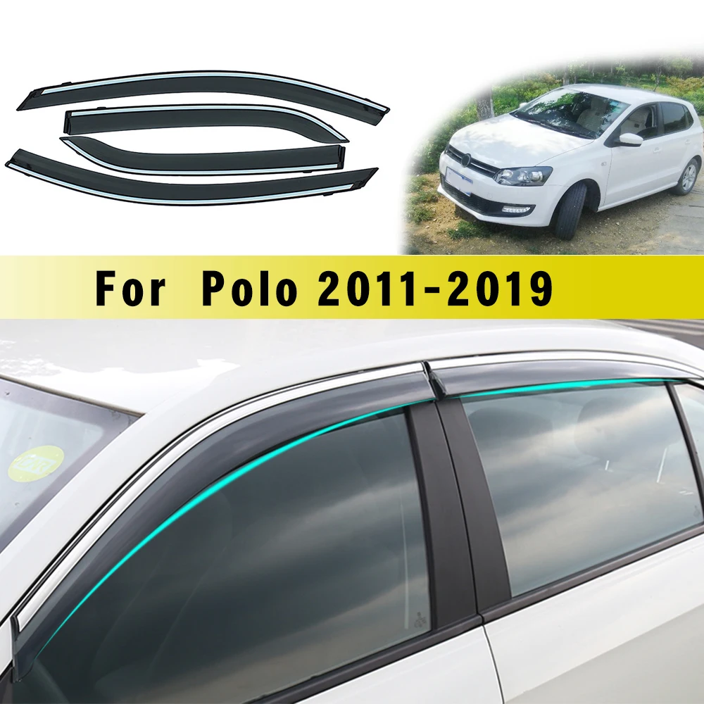 

Window Weather Shield Deflector Guard For Volkswagen Polo Hatchback Awnings Car Styling Auto Accessories Sun Rain Visor