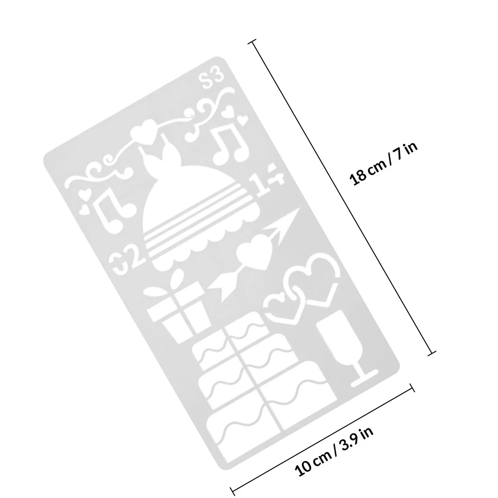 12Pcs Painting Templates Hollow Valentine's Day Drawing Stencils DIY Craft Projects Patterns Painting Templates