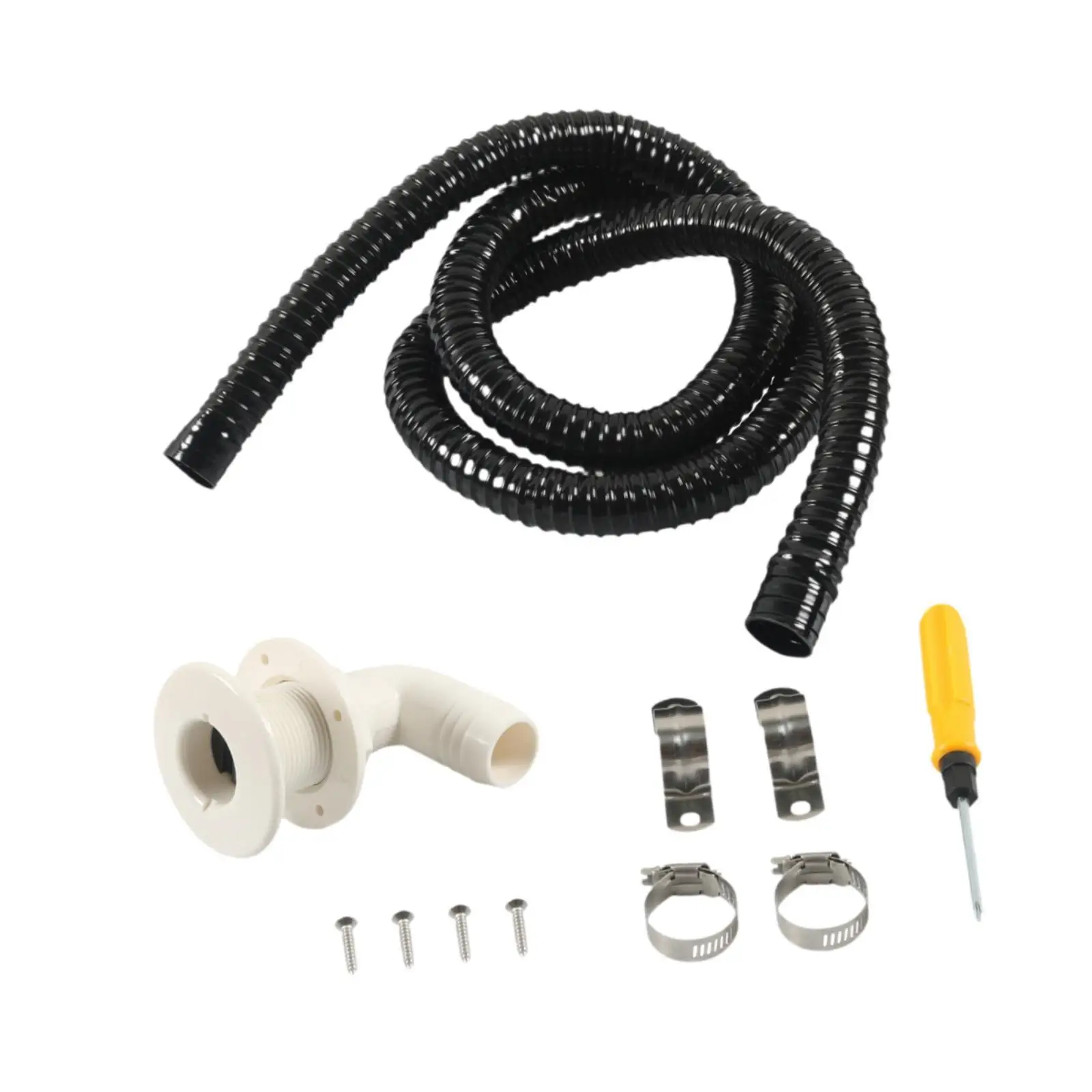 Bilge Pump Hose Marine Grade Flexible 90 Degree Elbow Kit for Boat Cabin Bottom Drainage and Sealing