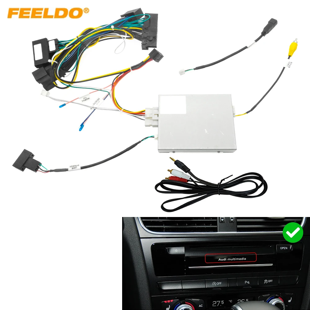 

Кабель-адаптер FEELDO для подключения аудиосистемы и LVDS (16-контактный) для Audi Q5/A4L/A1 (11-15)