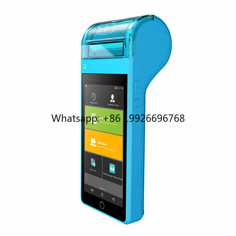 Manufactures T1 Mobile Handheld Android Pos System Terminal Touch Screen Pos With 58MM Printer