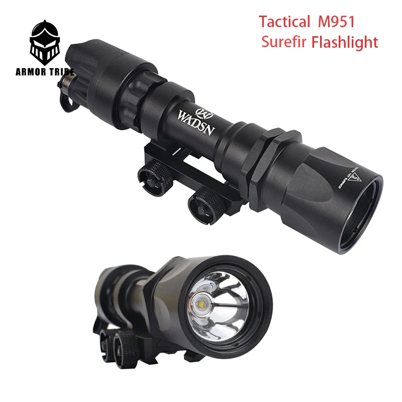 Tactical Surefir M951 LED Version Super Bright Hunting WADSN Flashlight Weapon Lamp Scout Lights With Remote Pressure Switch