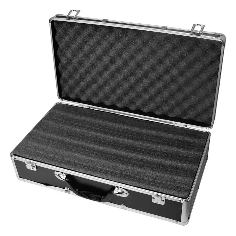 Caja de herramientas de almacenamiento de instrumentos de seguridad de aleación de aluminio, caja de herramientas para equipo, Estuche de transporte para exteriores con interior de algodón absorbente de golpes