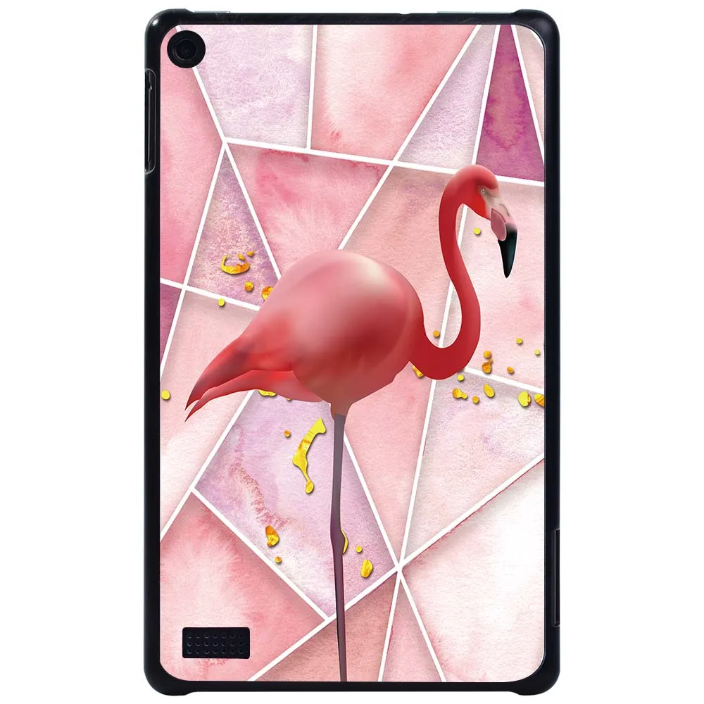 Tablet Case for Fire HD 10 Plus/5th/7th/9th/11th/HD 8 Plus/6th/7th/8th/10th/Fire 7 5th/7th/9th/12th Flamingo Pattern Hard Shell