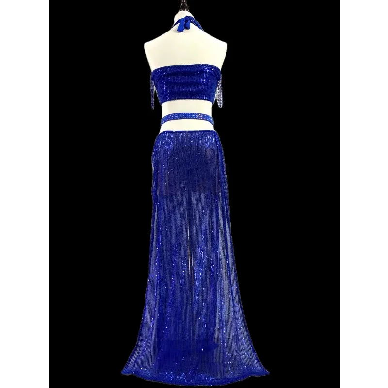 Dostosowany Agile z diamentowymi frędzlami Wykwintny i wspaniały kostium do tańca brzucha Zestaw sukienek do ćwiczeń ベリーダンス