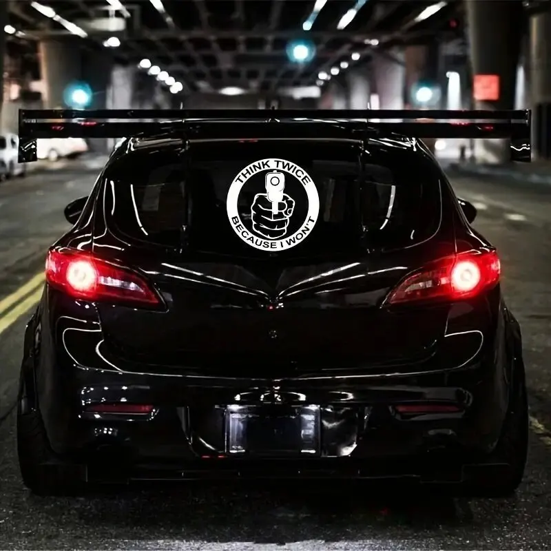 Think Twice  Before Entering Durable Vinyl Stickers for Home&car  Security