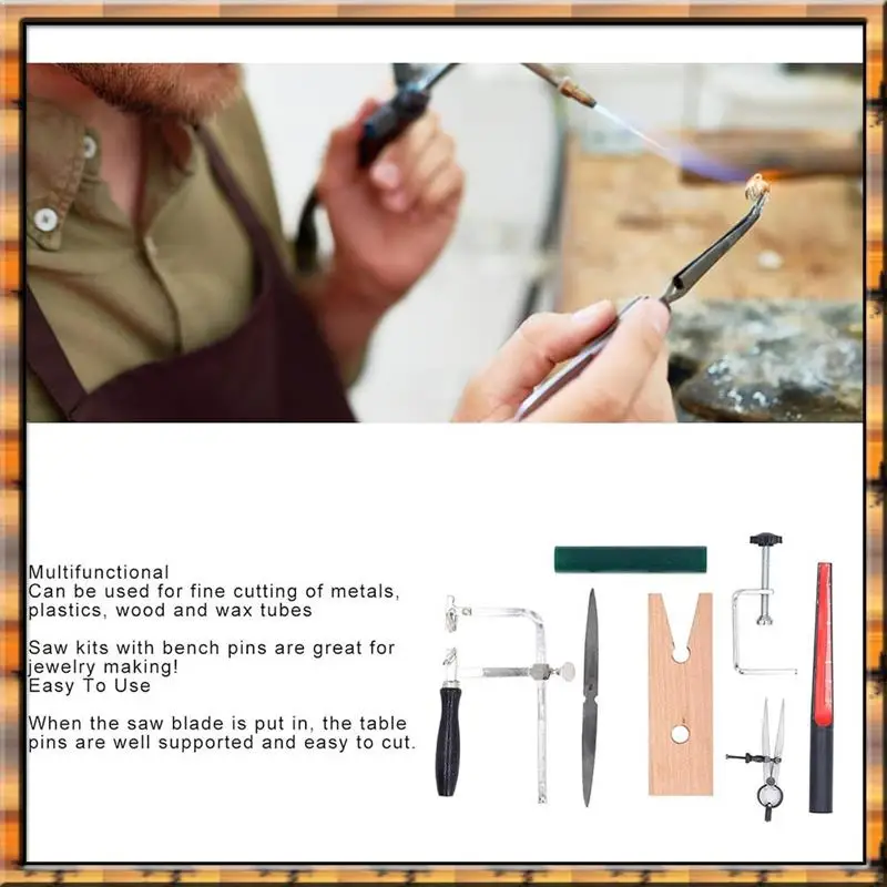 

2025 Trend Ювелирные изделия Набор инструментов для изготовления восковых колец, инструменты для резьбы по воску с колец Измеритель восковых колец Восковая трубка Напильник для ювелирных изделий Рамка пилы для колец