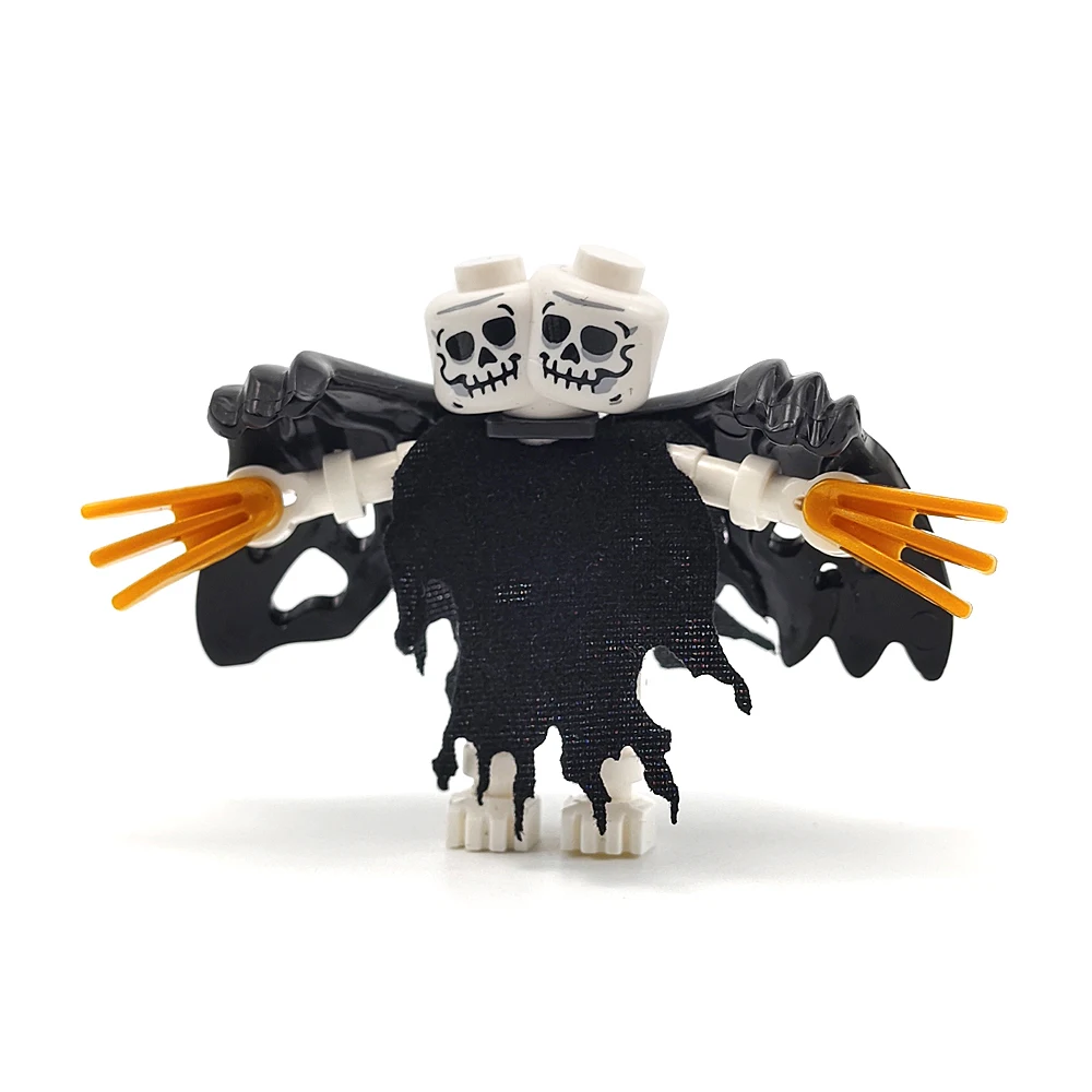 MOC Halloween Skelet Leger Mini Pop Bouwstenen DIY Gemonteerd Bouwstenen Karakter Pop Skelet Paard Ornamenten Speelgoed