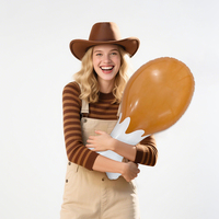 1pc Inflatable Turkey Leg Themed Party Decoration Prop PVC Balloon Gift
