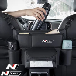 Leather Car Seat Middle Hanger Storage Bag Handbag Holder Between Seats For Hyundai Sonata Elantra Tucson N Line Veloster Kona