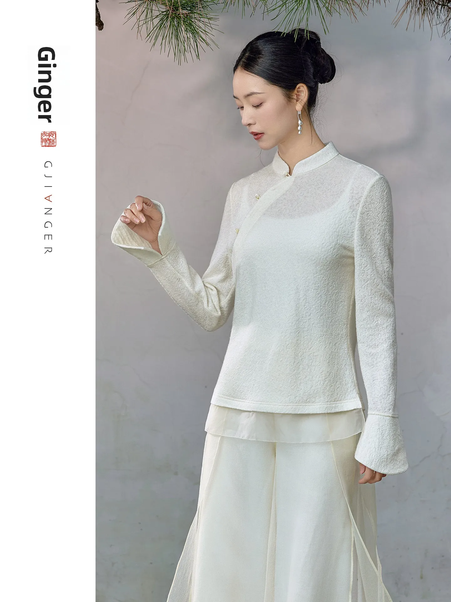 

Новая китайская трикотажная базовая футболка-майка весна 2026 Otago Antung с воротником-стойкой, трикотажное нижнее белье с мягкой посадкой из волокна энфит.