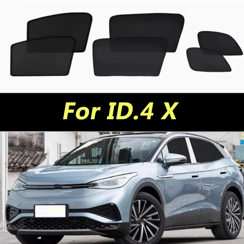 

For ID. 4 X 2021-2024 Front Rear Windshield Sun Visor Car Side Window Mesh Curtains Sunscreen Heat Insulation Cover