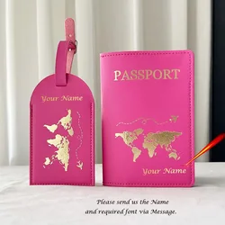 Custodia per passaporto personalizzata Mappa UE Custodia per passaporto con mappa carina con etichette per bagagli Portafoglio da viaggio Organizer Accessori da viaggio
