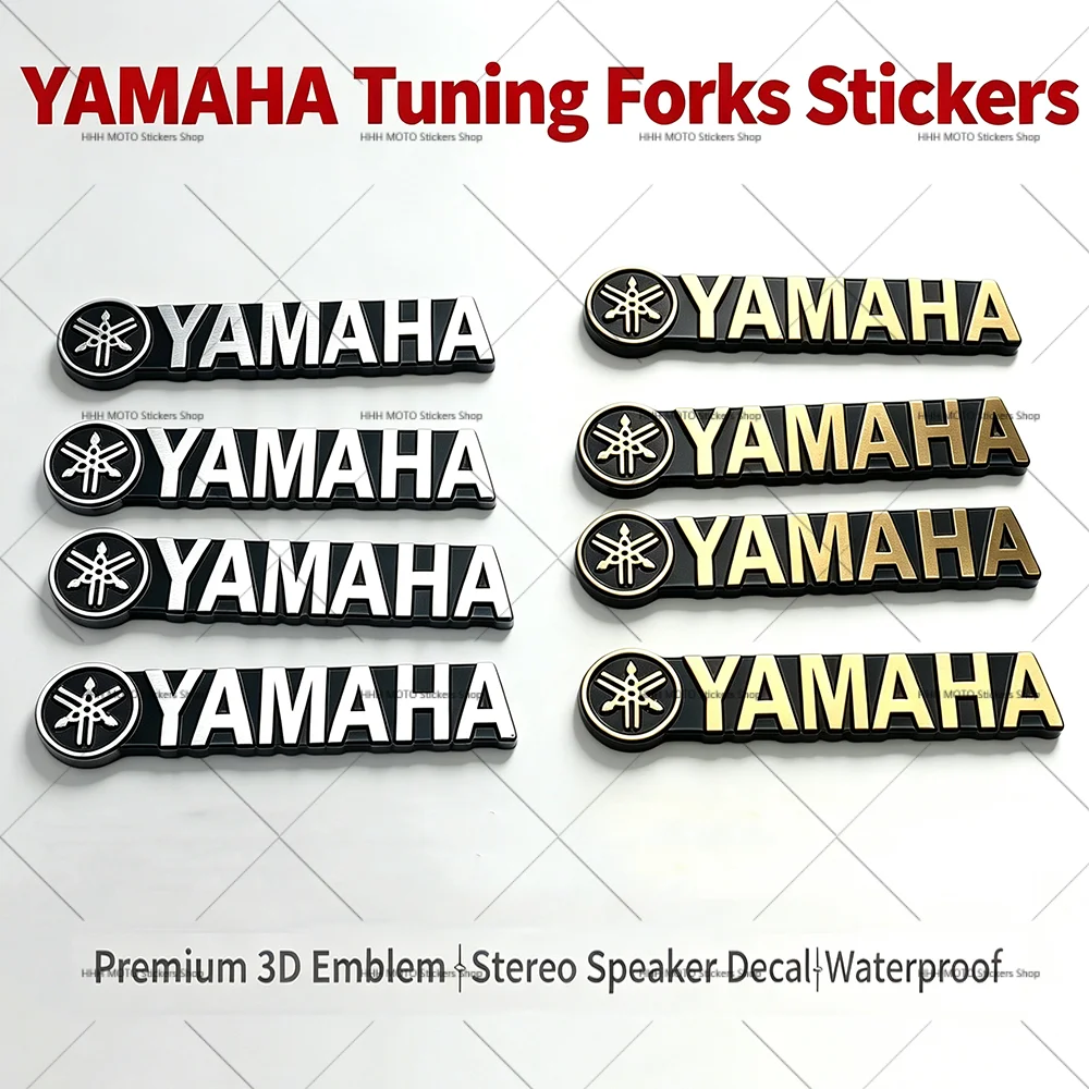 3D Stereoscopic Car Logo Stickers Suitable for Yamaha Logos Epoxy Resin Tuning Forks for Yamaha MT09 R1 R3 R6 Fuel Tank Stickers