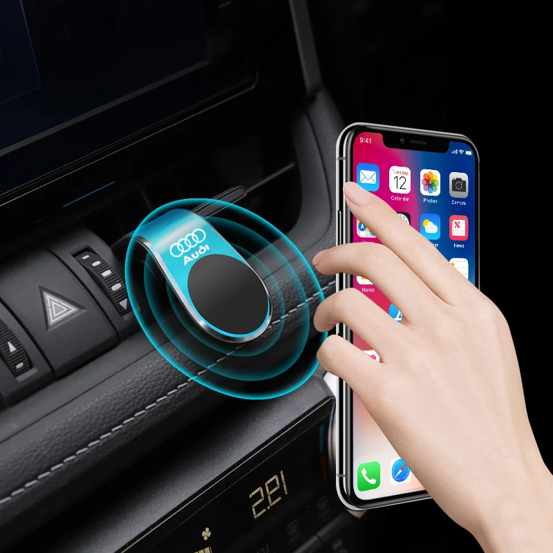 1Pcs Magnetic Car Phone Holder Metal Stand Accessories For Audi Quattro Sline A3 A4 A6 A5 Q5 A1 Q7 Q3 Q2 Q8 A7 A8 TT S1 SQ5