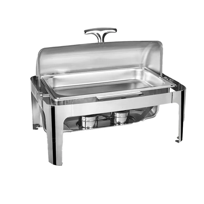 Seafood pasta warmer, electric tableware warmer, rectangular flip-top food warmer for buffets and hotels.