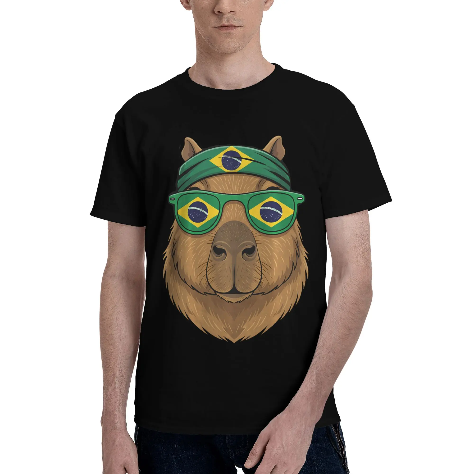 Roots Brasilian Pride Brasil  Funny Graphic 100% Cotton T-Shirt Brasil Flag Tees Tops For Men