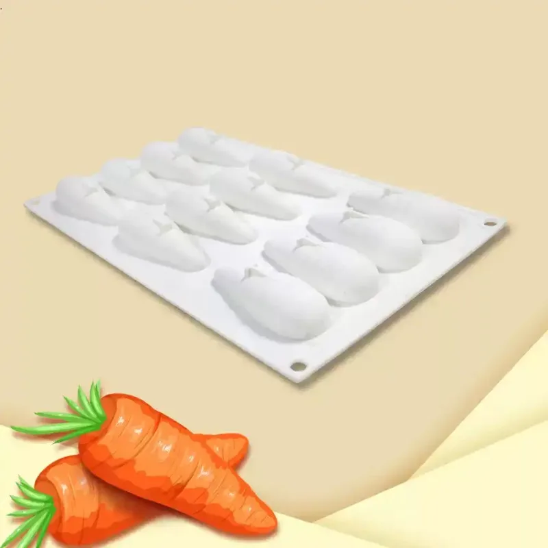 12 Carrots Three-dimensional Silicone Baking Mousse Mold Baking Dessert Cake Tool