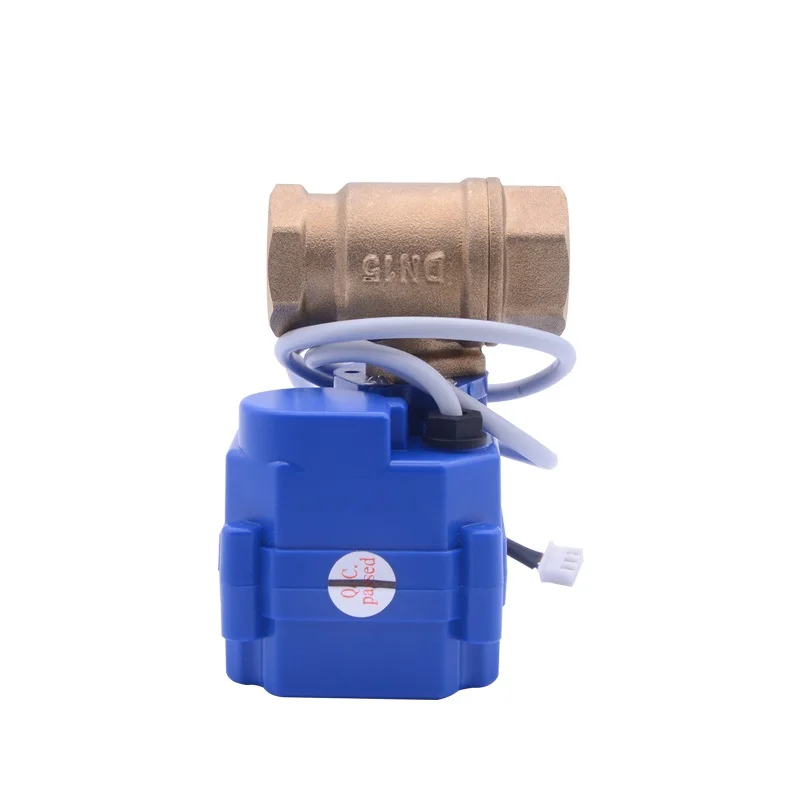 CWX-15Q 1.0MPa Pressure Smart Water Brass Water Valve 1/2" ,3/4",1" with 3pin Cable for WZ806 WZ805 Water Leak Alarm System