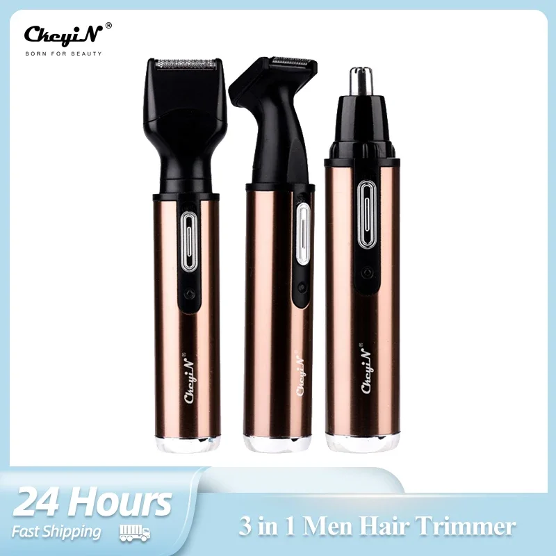 CkeyiN 4 in 1 Electric Nose Ear Trimmer Multifunction Shaver Men Hair Removal Nose Ear Beard Eyebrow Trimmer Safe Clipper Razor: