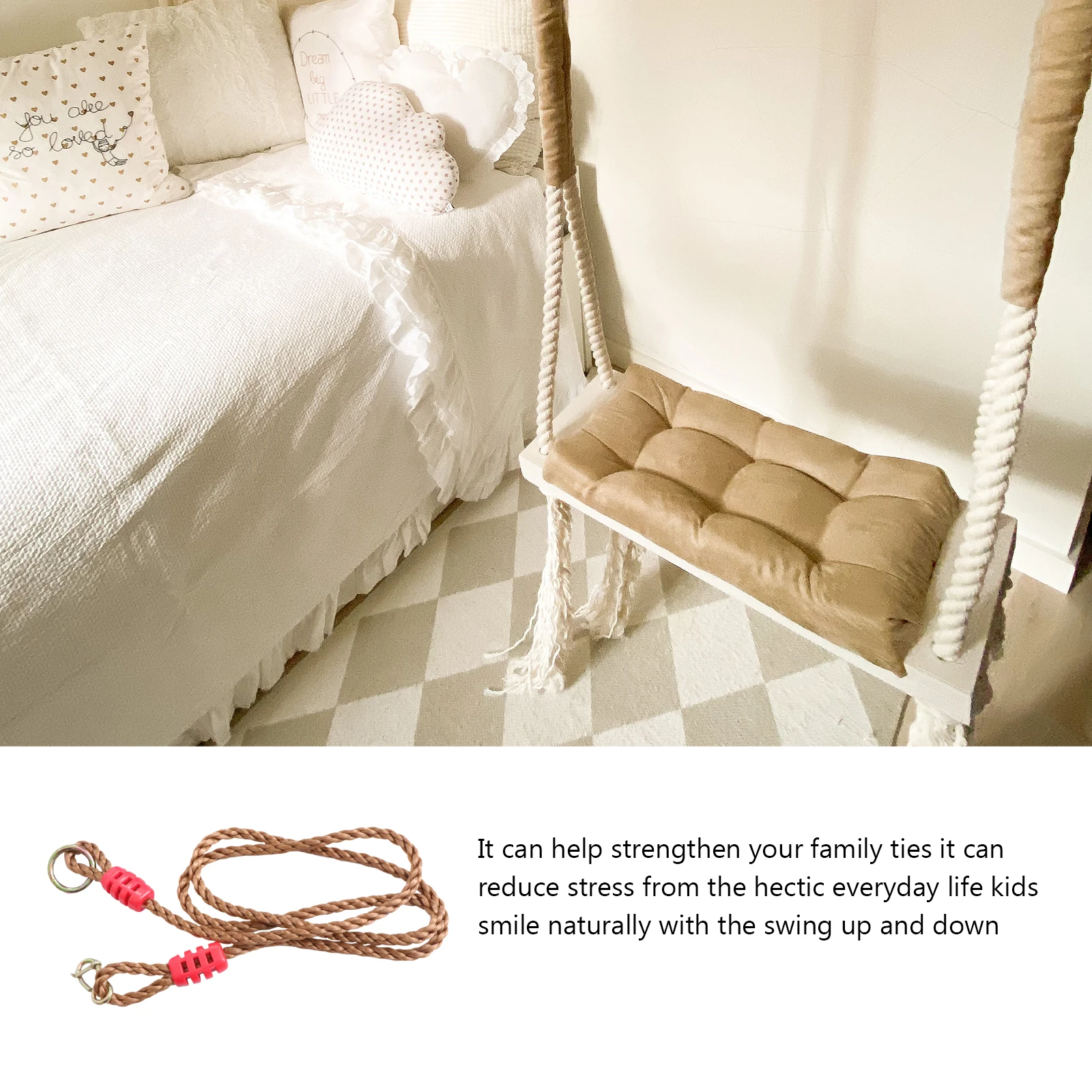 

Lifting Rope Hammock Tree Hanging Strap Coat Hanger Camping Straps for Swing Child