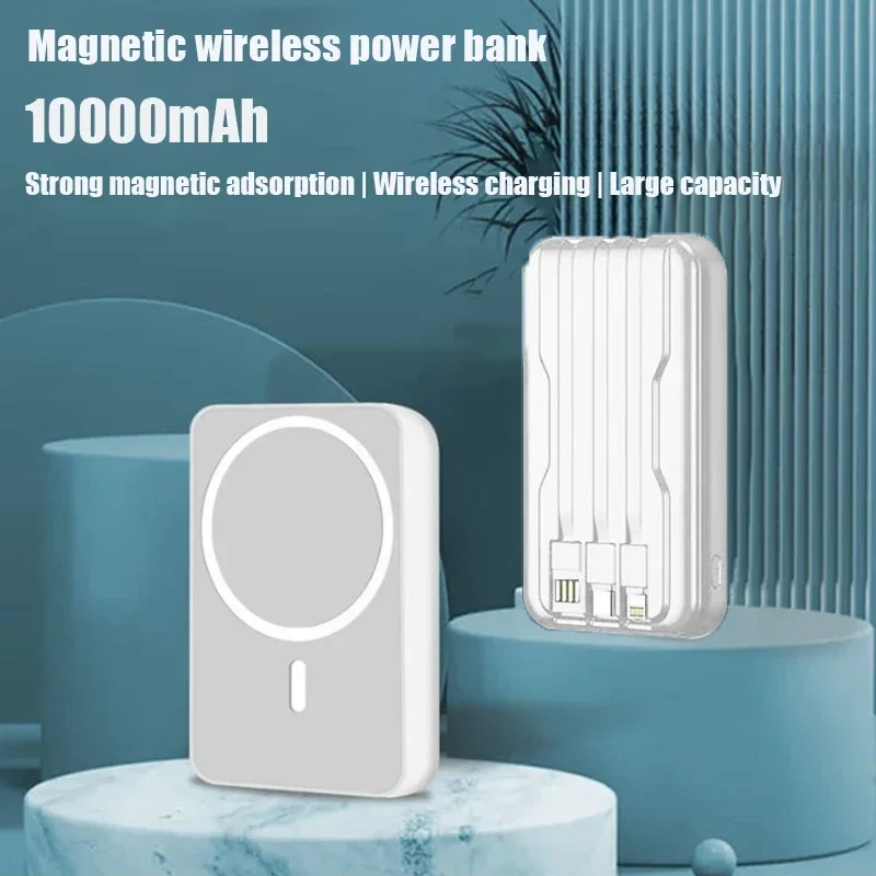 Magnetic Wireless Charger Power Bank External Battery Charging 10000mAh for iPhone 15 14 13 12 Xiaomi Samsung Magsafe Poverbank