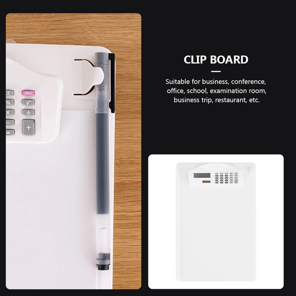 

Multifunctional Writing Board Clipboards Calculator Notebook Stationary White Document Folder Note Pads Holder Scale Papers