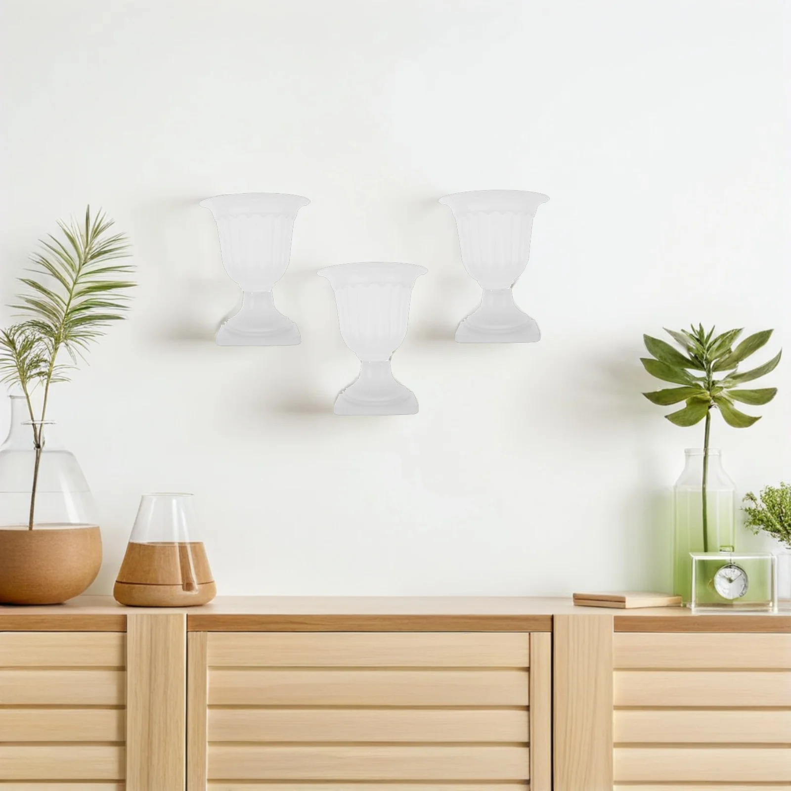 4 قطعة زارع خمر العمود الروماني نمط ريفي جرة اناء للزهور للشرفة حديقة الديكور معلقة الرجعية جدار زهرية