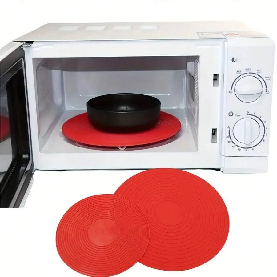 1pc Silicone Microwave Oven Mat Round Pet Placemat For Dog Cat Feeding Mat Prevent Food and Water Overflow Kitchen Mat