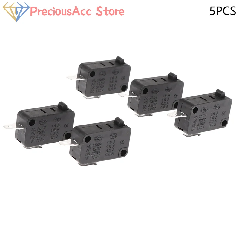 5Pcs -103 Microwave Door Switch 2Pin 16A 250V Safety Control Replacement For Oven Washer Rice Cooker Repair