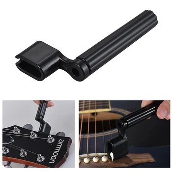 Plástico acústico guitarra elétrica baixo corda peg dobadoura ponte pino extrator guitarra reparação ferramenta de manutenção luthier
