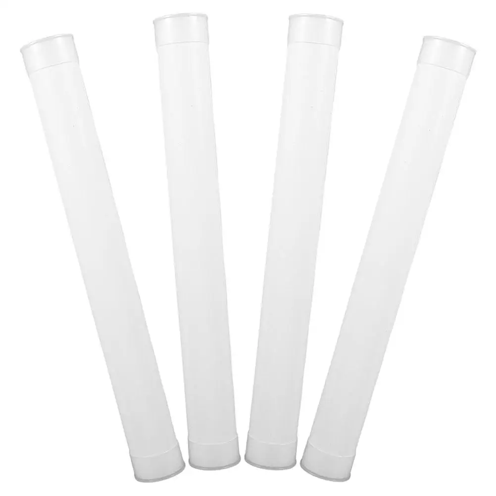 4Pcs 35x31cm Plastic Round Tubes Caps Storage Containers for Documents Posters Maps Beads Travel Mailing Shipping