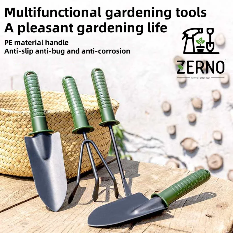4 - قطعة خضراء - مجموعة أدوات المقبض للحديقة