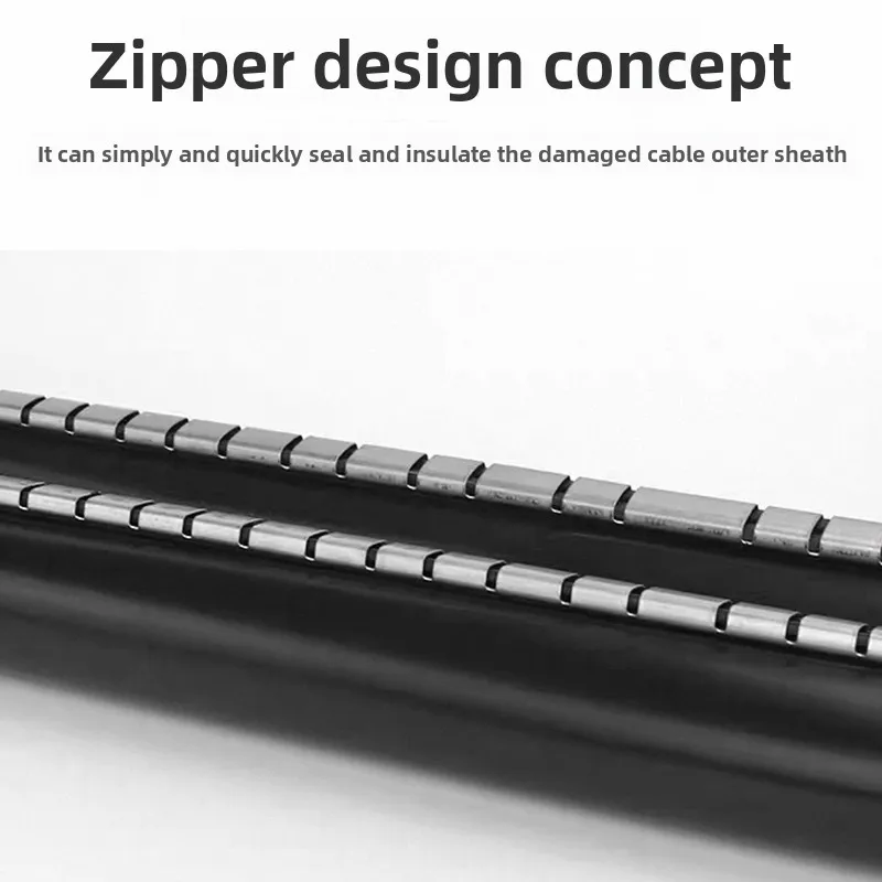 WOER Heat Shrinkable Cable Wrap Zip Type Heat Shrink Tubing Cable Connection Outer Sheath Good