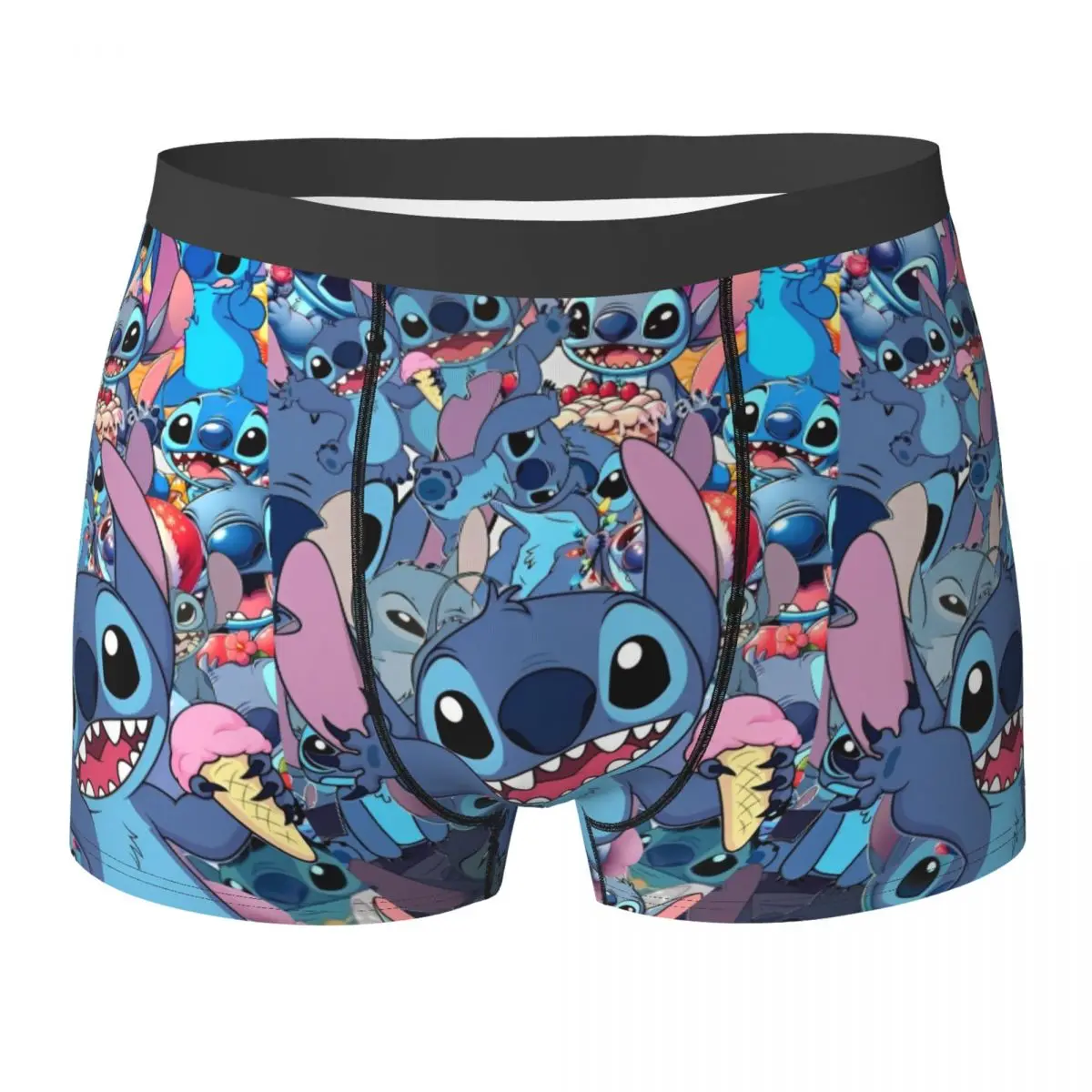 

Stitch Christmas Underwear Comfortable Panties Design Shorts Briefs For Males Pouch Plus Size Trunk