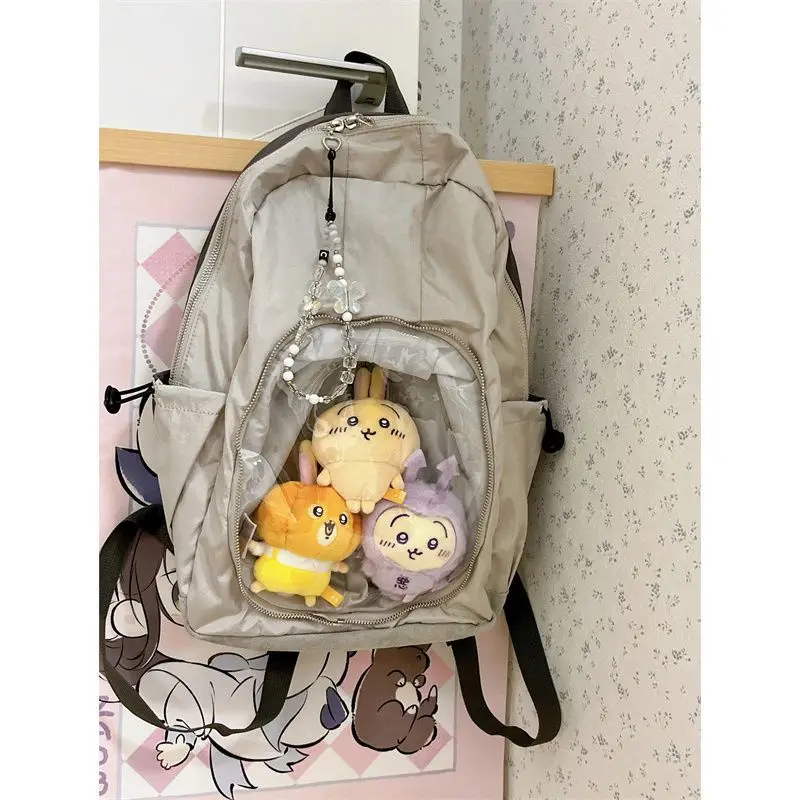 ita bag large-capacity transparent backpack leisure travel students all-match casual y2k dispaly bags