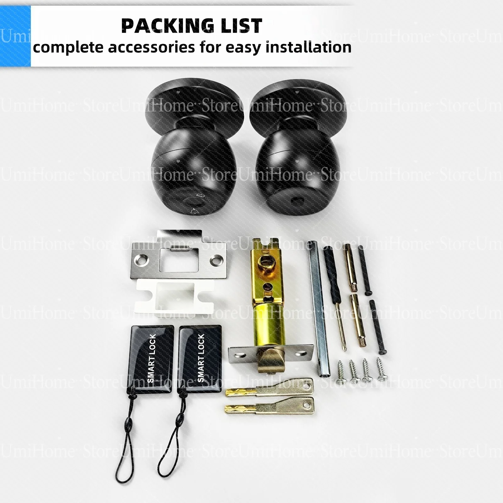 قفل الباب الذكي Tuya APP التحكم ببصمة الإصبع قفل الكرة الميت الترباس مع كلمة المرور بطاقة RFID التحكم عن بعد مناسبة للداخل #5