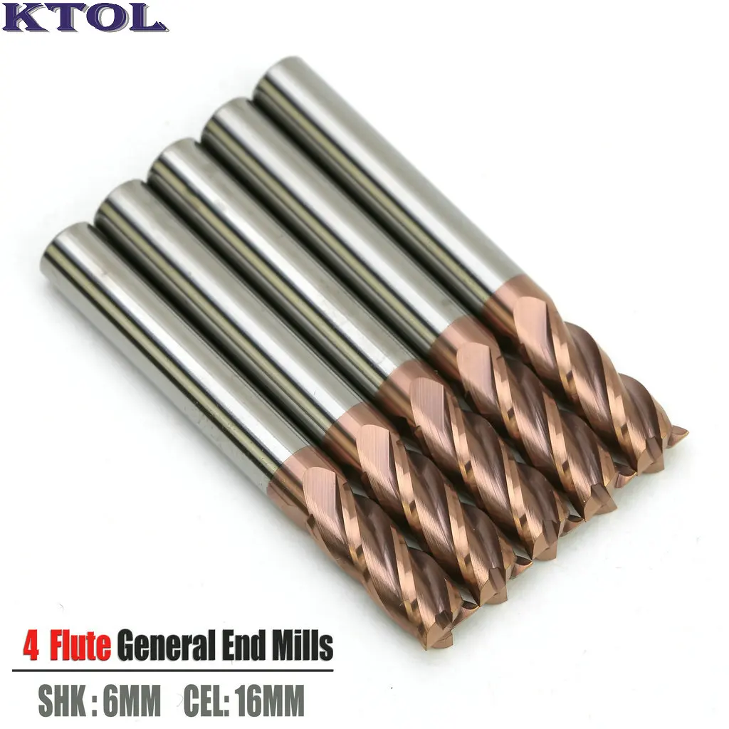 6mm 4 flauta fresa lateral para aço carbono hrc50 rosto slot endmill casaco carboneto de tungstênio metal cnc roteador ferramentas bit espiral