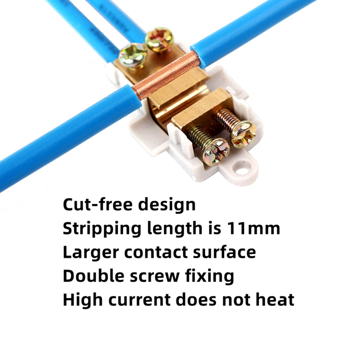 1PC T Line Clamp Terminal Branch Connection Wire Tee Joint Bolt Free High Power ZK-T1 Square Connector