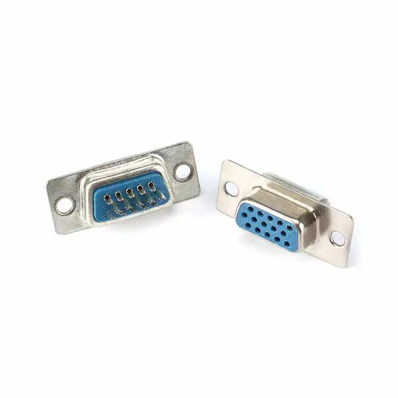 VGA15 plug, socket, female, male, shell, solder type, three-row 15-pin HDB-15P