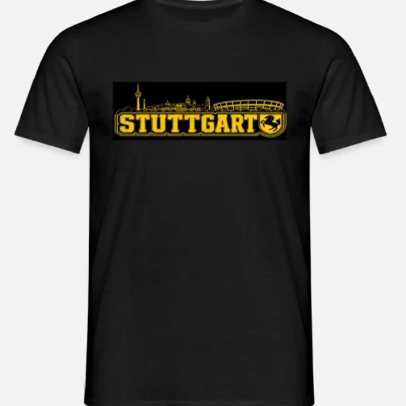 Футболка Stuttgart Fußball Ultras черная, винтажная, с эффектом потертости, для повседневной носки, мужская, уличная мода, повседневная, универсальная, с графическим принтом