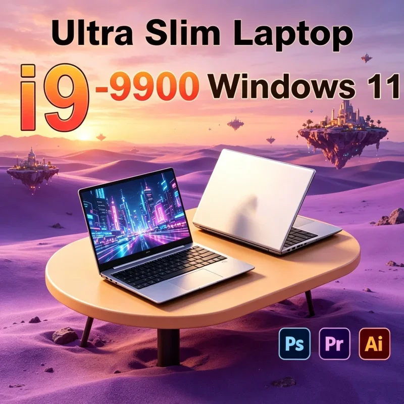 Computadora Portátil Clever 2026 Coveted de 14.1 Pulgadas HD para Juegos, Intel Core I9-9900, Diseño Espléndido y Artístico, Windows 11 Pro Home, para Estudio