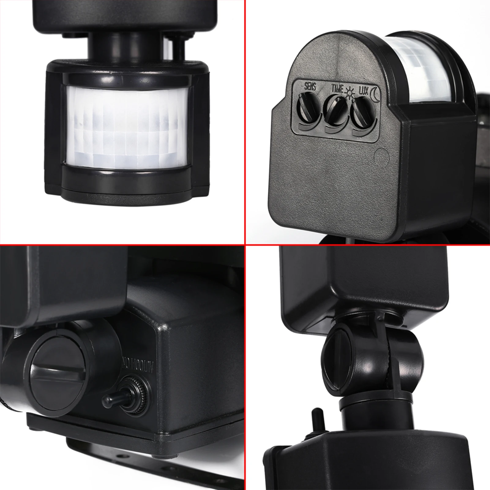 Maclean MCE442 Solar Lamp LED Spotlight Motion Sensor Floodlight Wall Mount Light Twilight IP44 6W 6000K