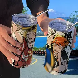 Anime Haikyuu!! Shoyo Hinata Tobio Kageyama Cosplay Water Cup Thermos  Ambitus Gift